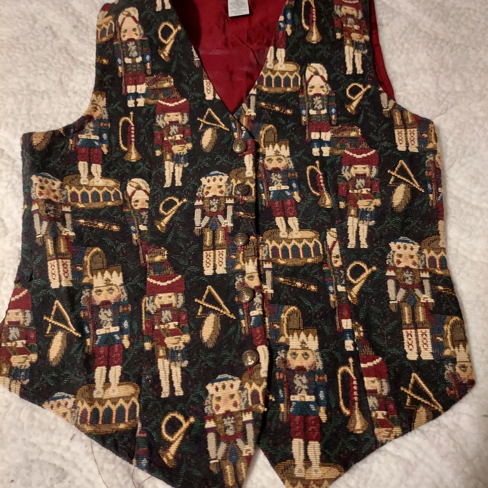White Stag Festive Nutcracker Vest - Red and Green